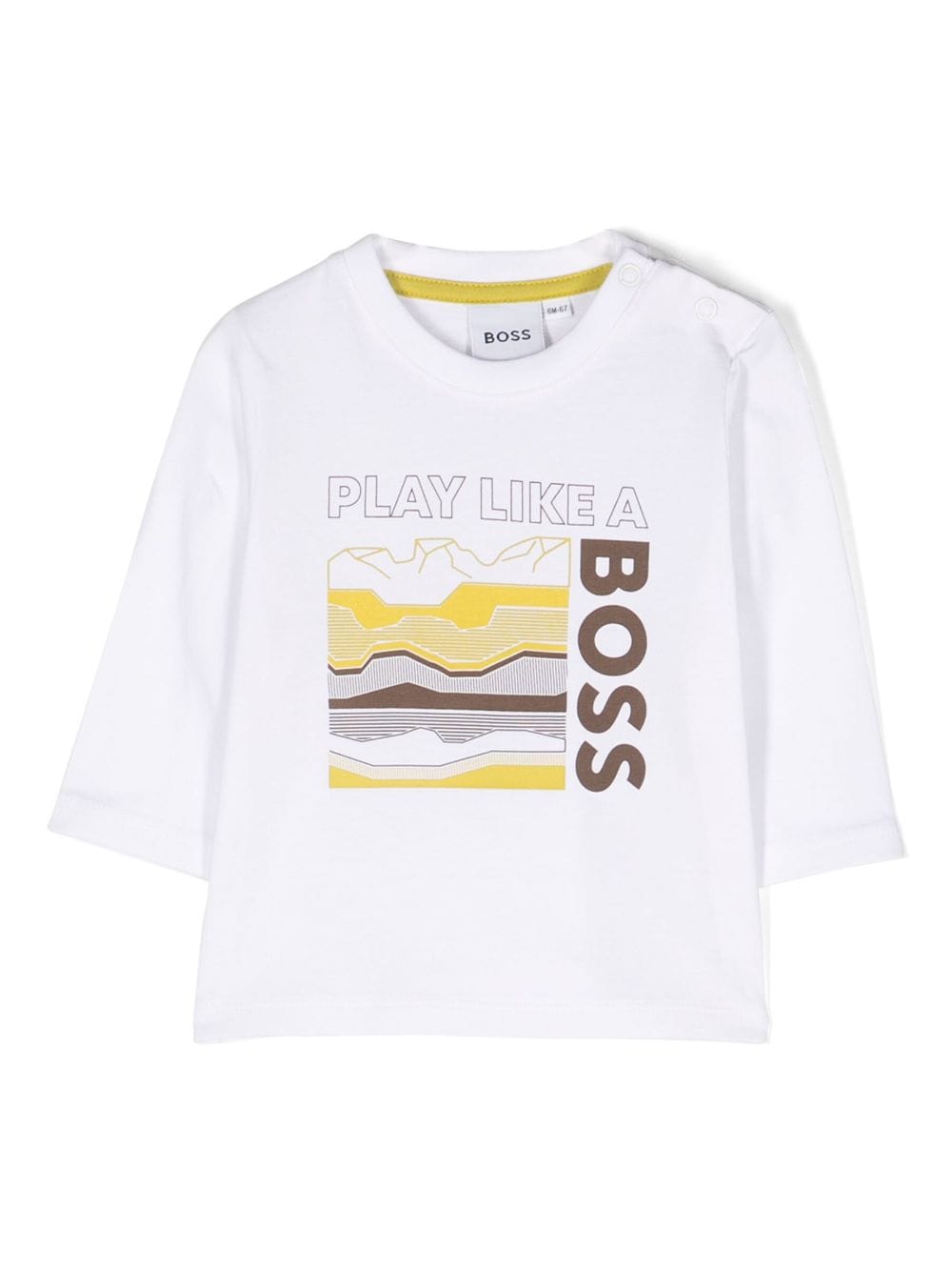 T-shirt a maniche lunghe con stampa - Rubino Kids