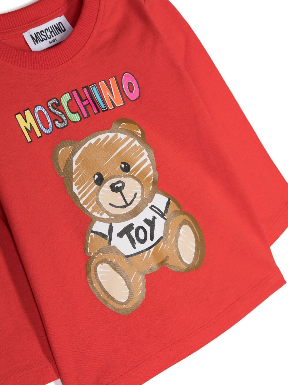 T-shirt a maniche lunghe Teddy bear - Rubino Kids
