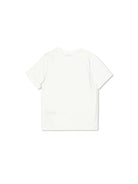 T-shirt a quadri per bambino Burberry Kids bianco con orlo dritto - Rubino Kids