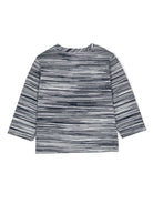 T-shirt a righe per neonato Missoni Kids blu con girocollo - Rubino Kids