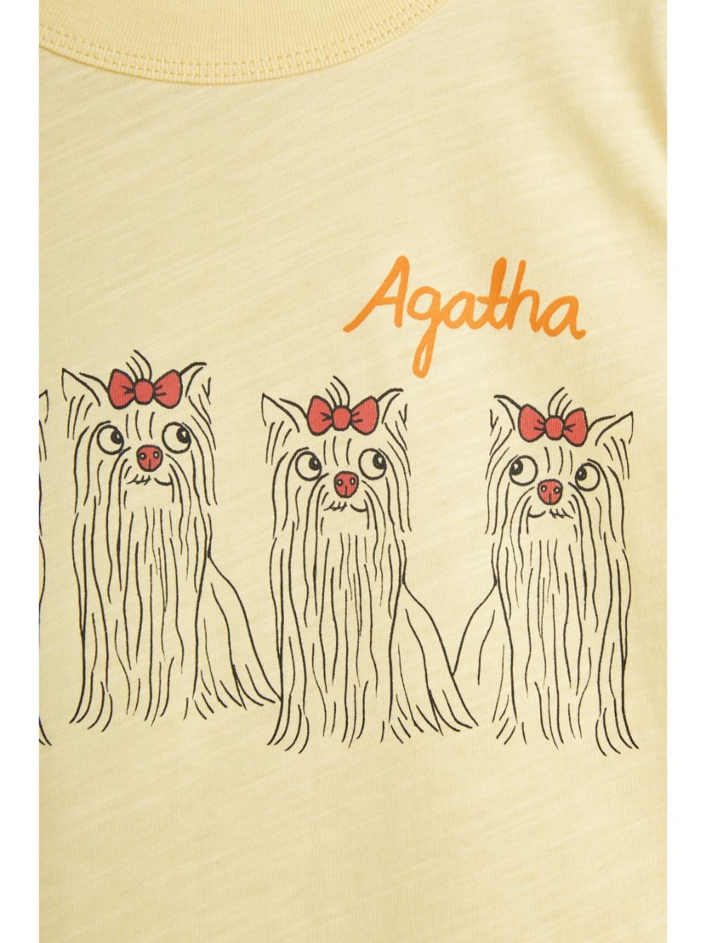 T-shirt Agatha per bambina Mini Rodini beige Dogs - Rubino Kids