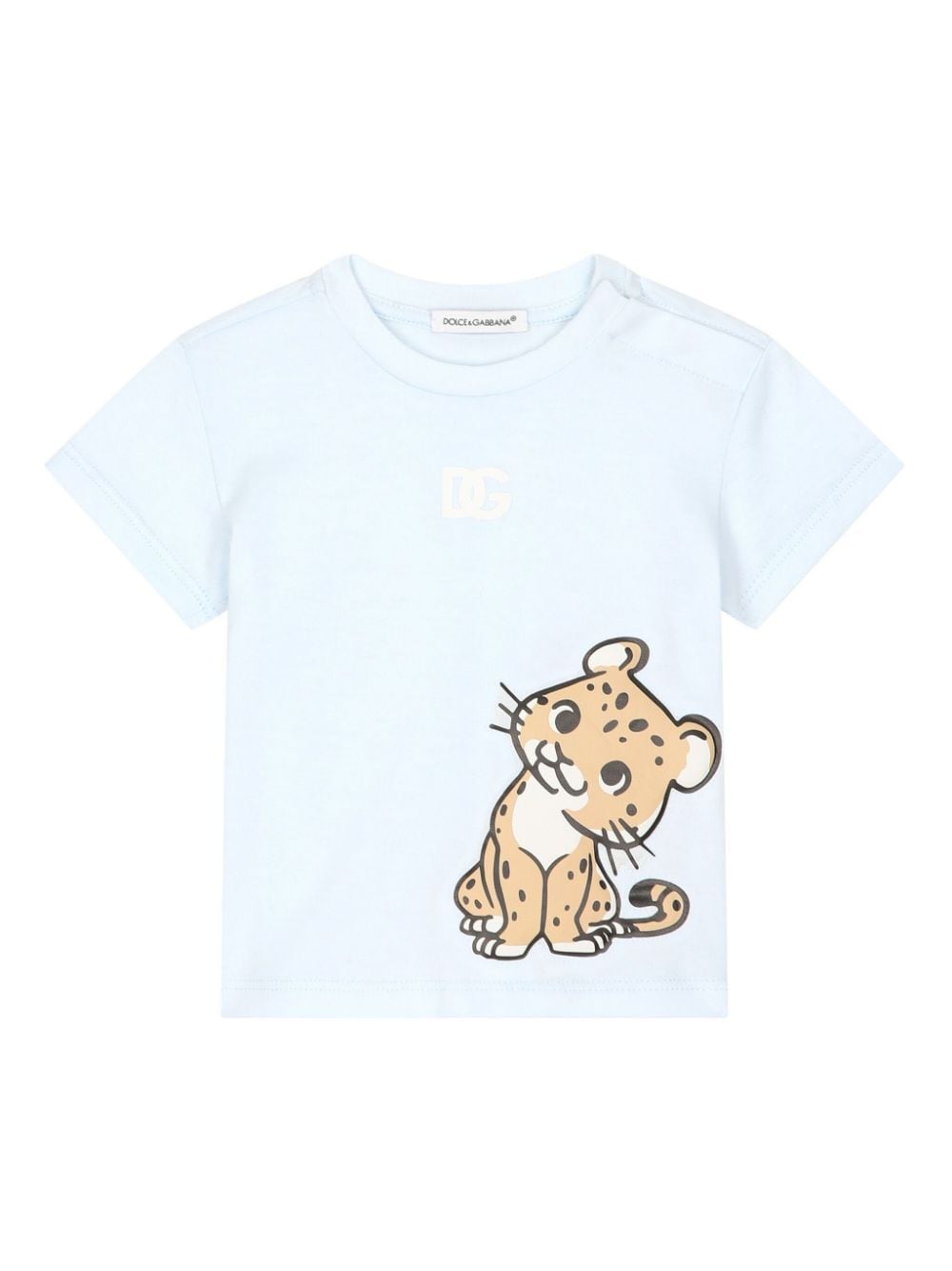 T-shirt azzurra per neonato con stampa grafica Dolce & Gabbana Kids - Rubino Kids