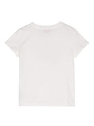 T shirt bianca per bambina con logo Emilio Pucci viola - Rubino Kids