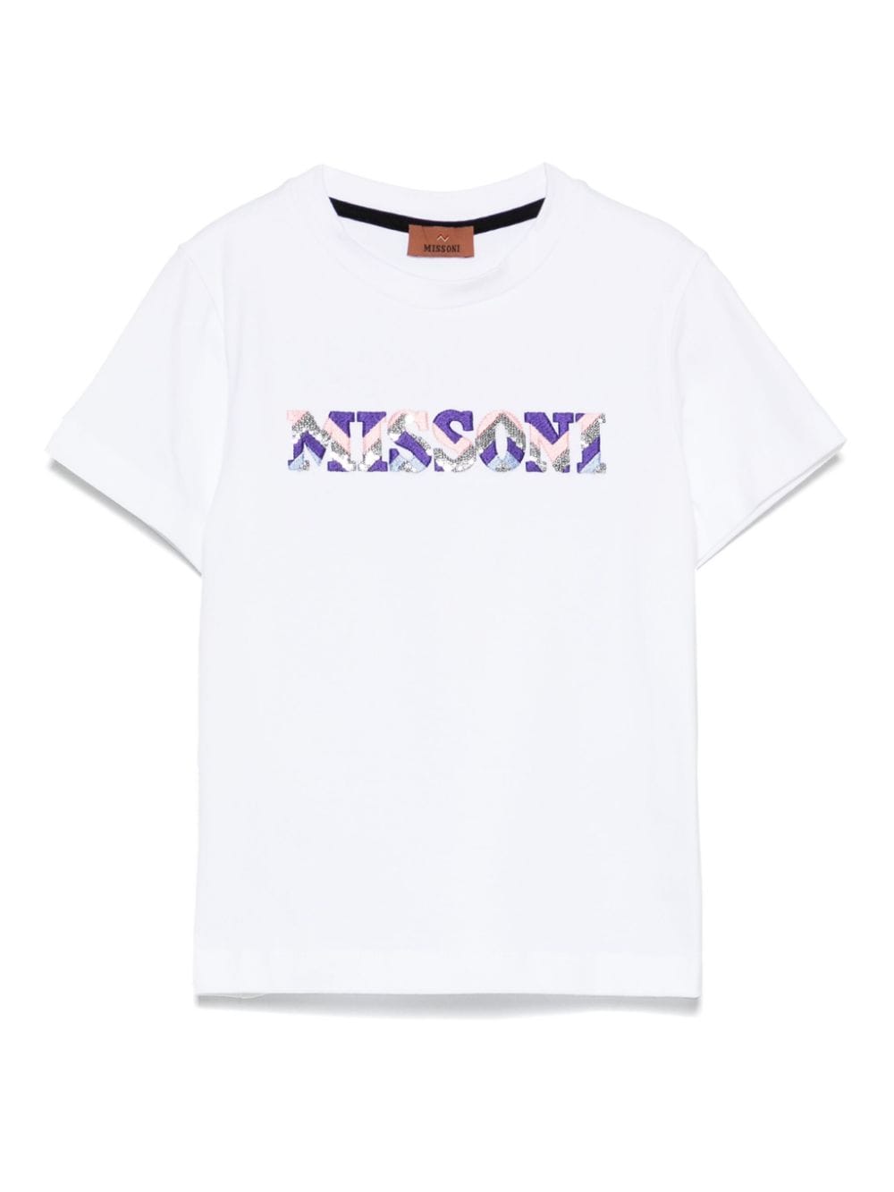 T-shirt bianca per bambina con ricamo Missoni Kids - Rubino Kids