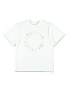 T-shirt bianca per bambina con stampa logo circolare Stella McCartney - Rubino Kids