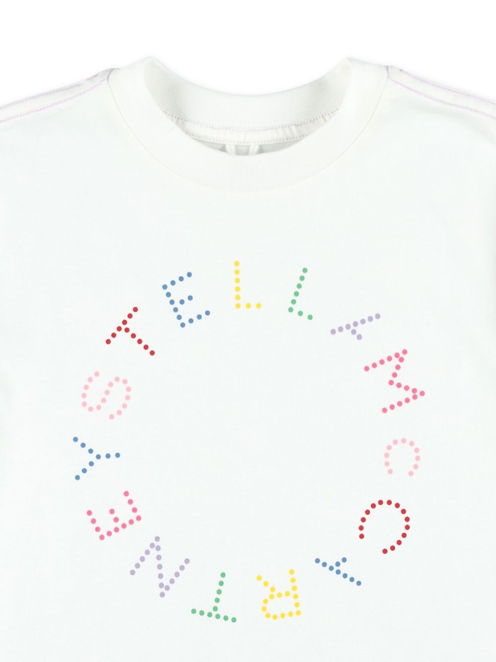 T-shirt bianca per bambina con stampa logo circolare Stella McCartney - Rubino Kids