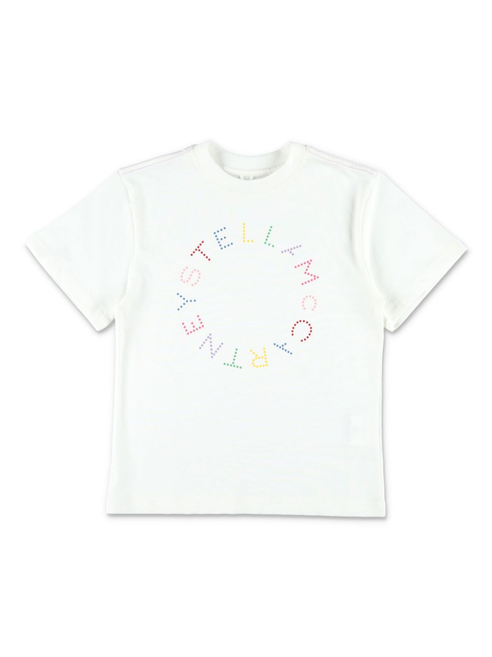 T-shirt bianca per bambina con stampa logo circolare Stella McCartney - Rubino Kids