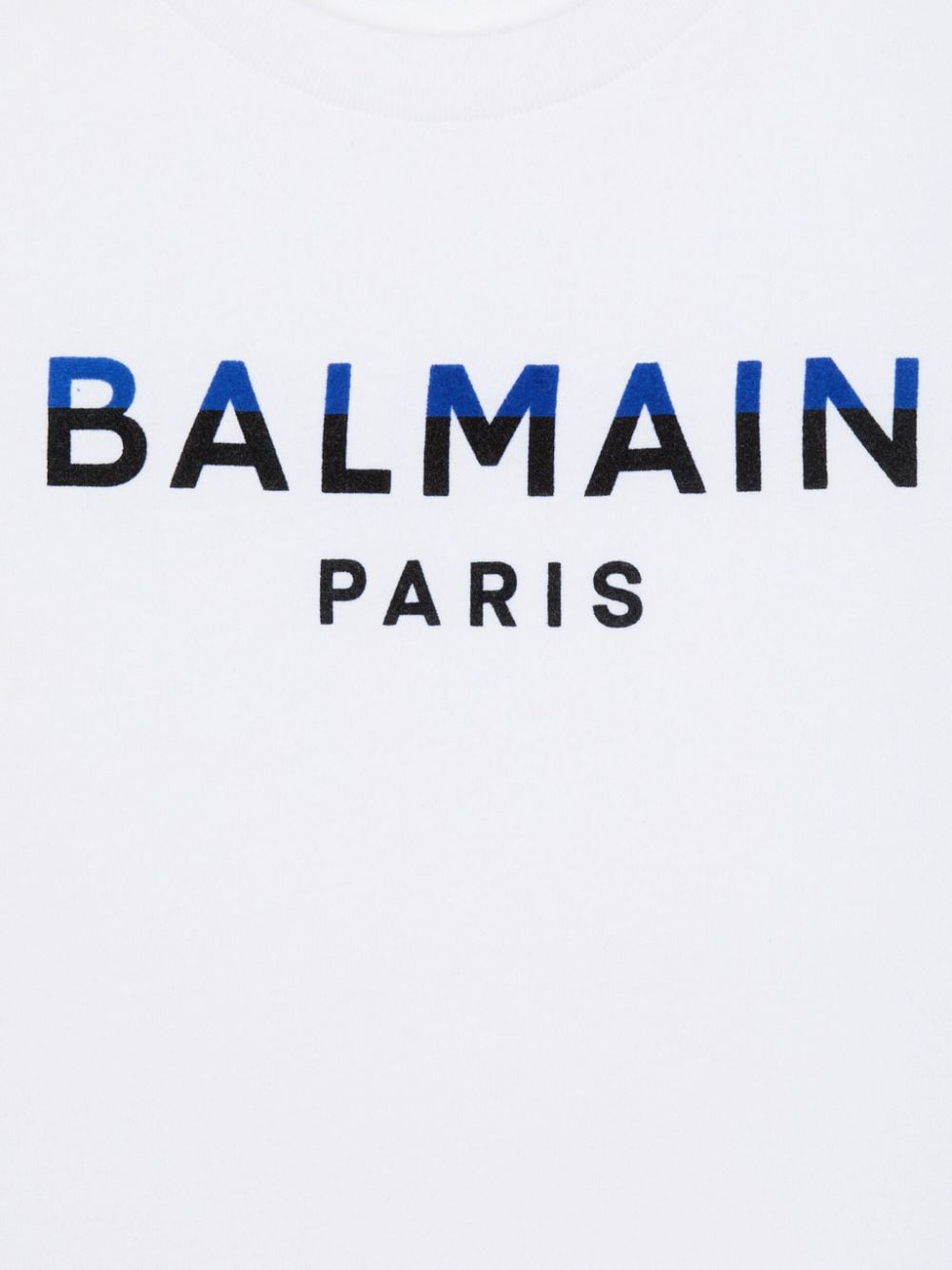 T shirt bianca per bambino con logo Balmain Paris blu - Rubino Kids