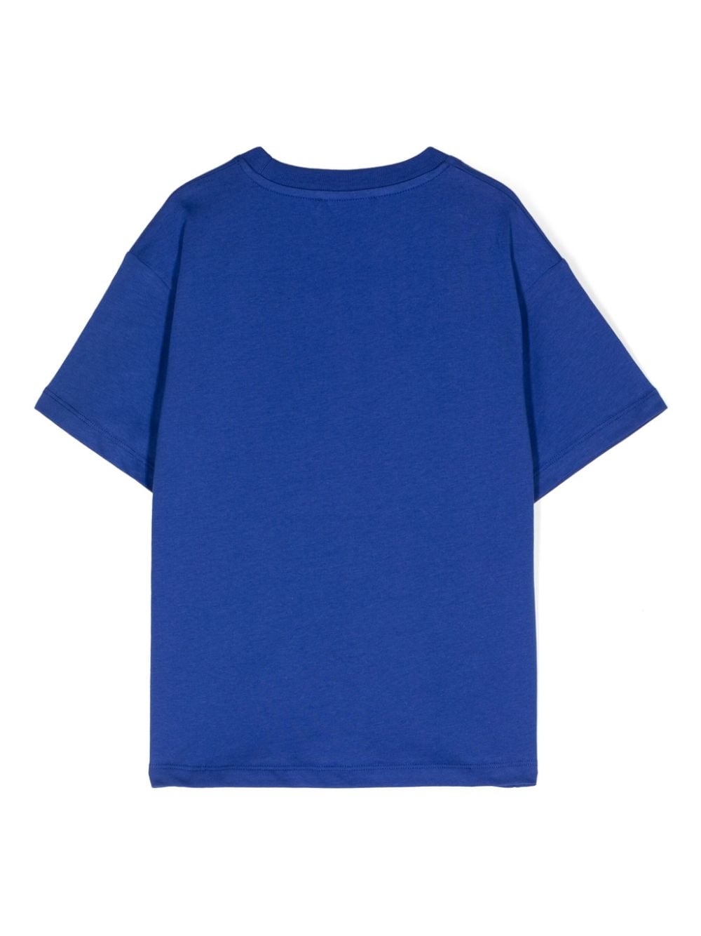 T shirt blu per bambino con logo Balmain Paris bianco e nero - Rubino Kids