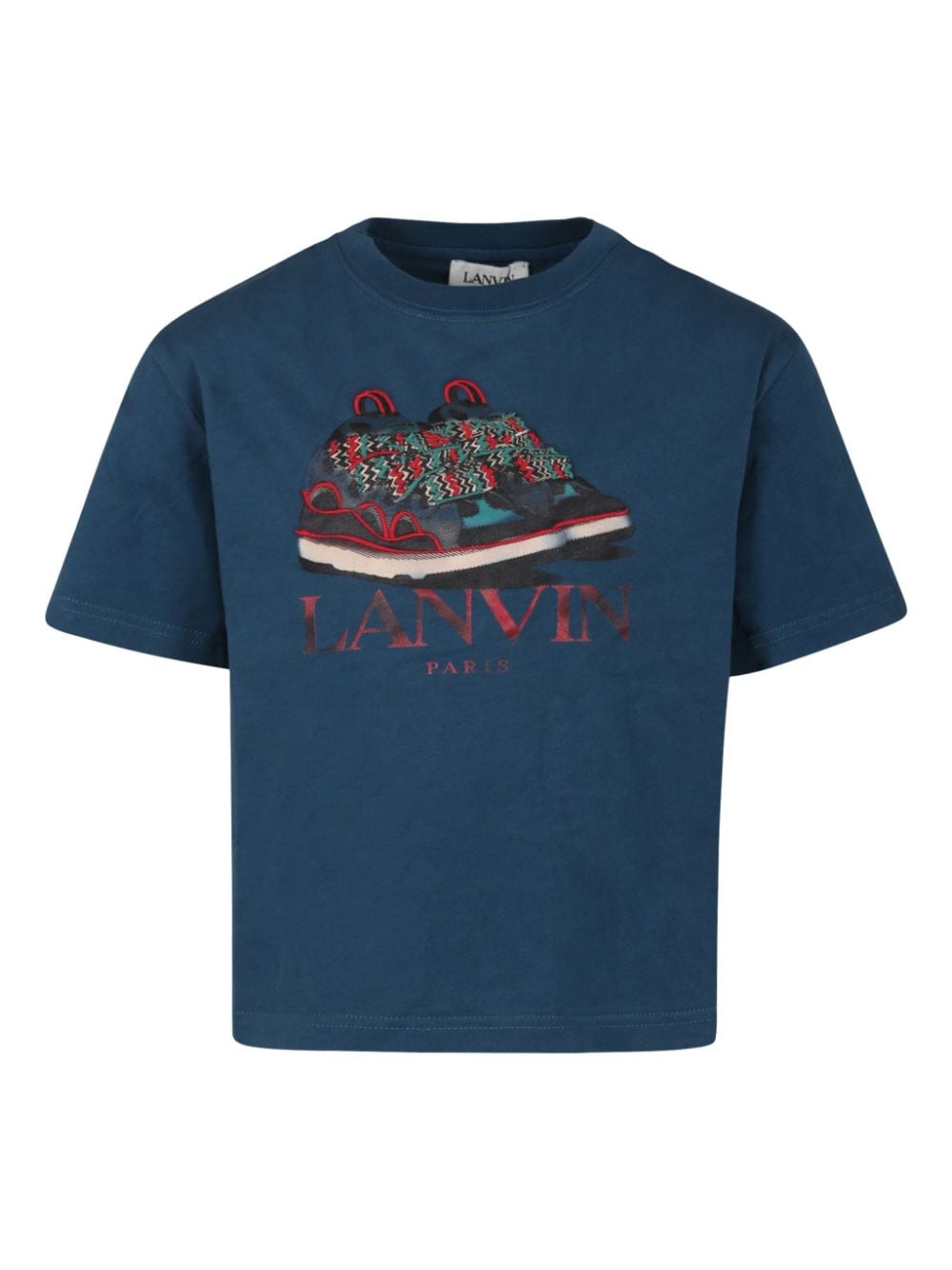 T-shirt blu per bambino con stampa Lanvin Enfant - Rubino Kids