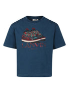 T-shirt blu per bambino con stampa Lanvin Enfant - Rubino Kids