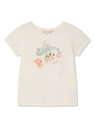 T-shirt Capricia per bambina Bonpoint bianco con girocollo - Rubino Kids