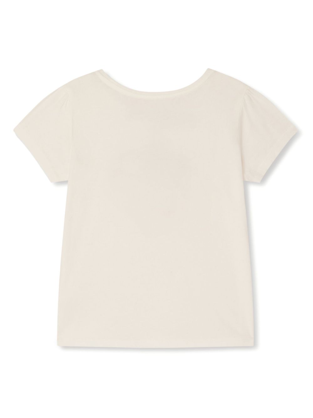 T-shirt Capricia per bambina Bonpoint bianco con girocollo - Rubino Kids