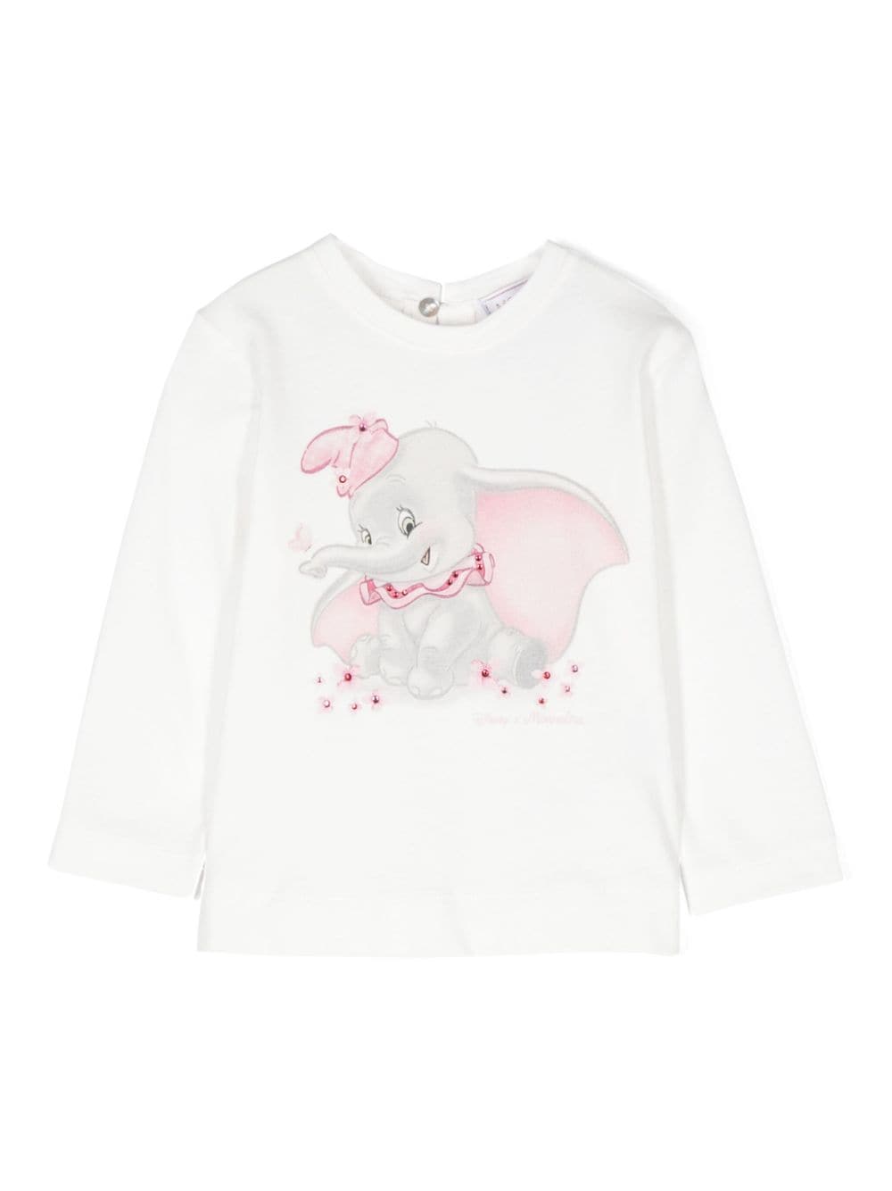 T-shirt Circus con stampa per neonata Monnalisa bianca con stampa sul davanti - Rubino Kids