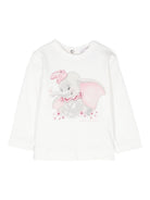 T-shirt Circus con stampa per neonata Monnalisa bianca con stampa sul davanti - Rubino Kids