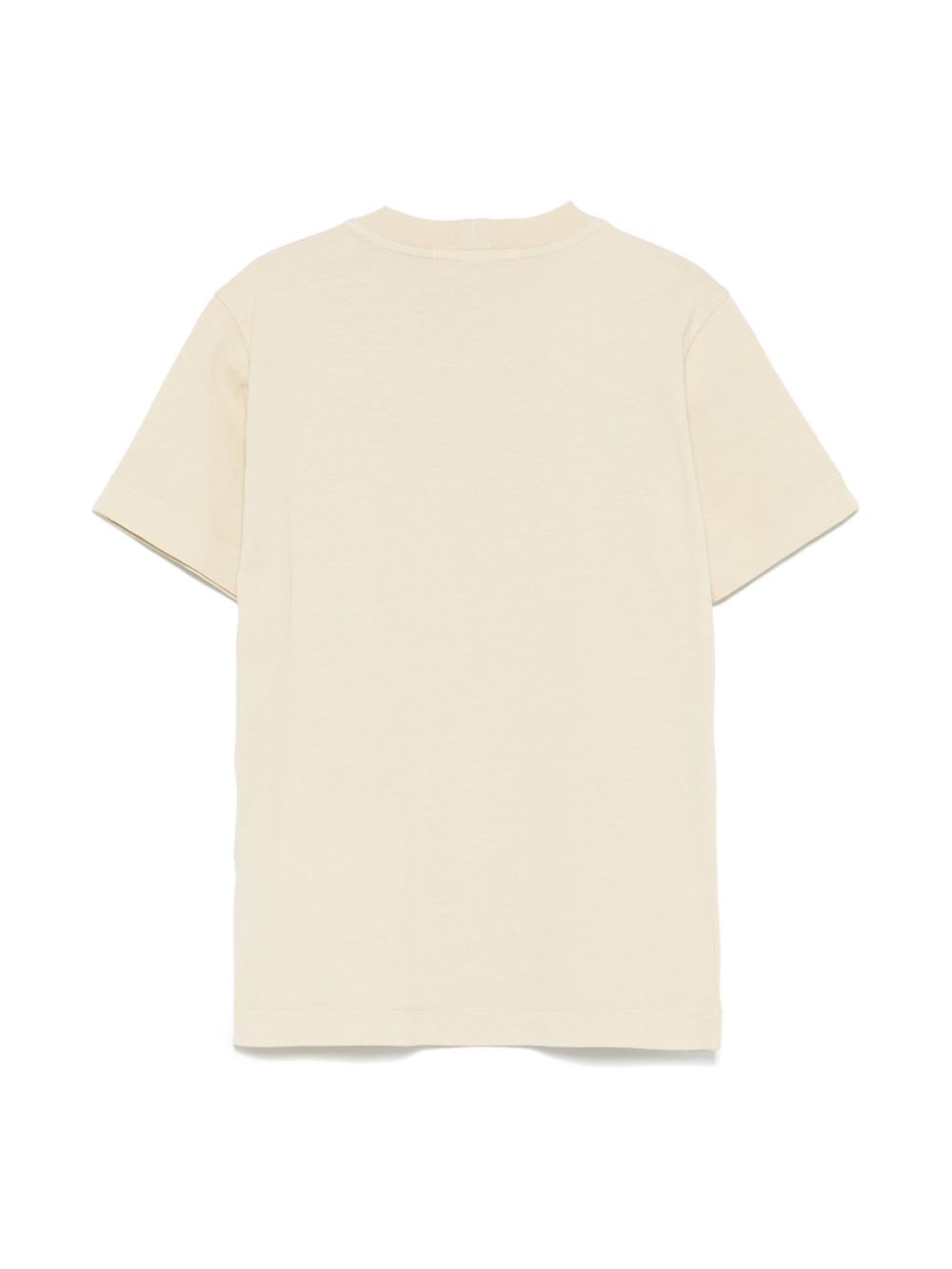 T-shirt con applicazione Compass per bambino Stone Island Junior beige con girocollo - Rubino Kids