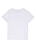 T-shirt con applicazione logo per bambina Missoni Kids bianco con girocollo - Rubino Kids