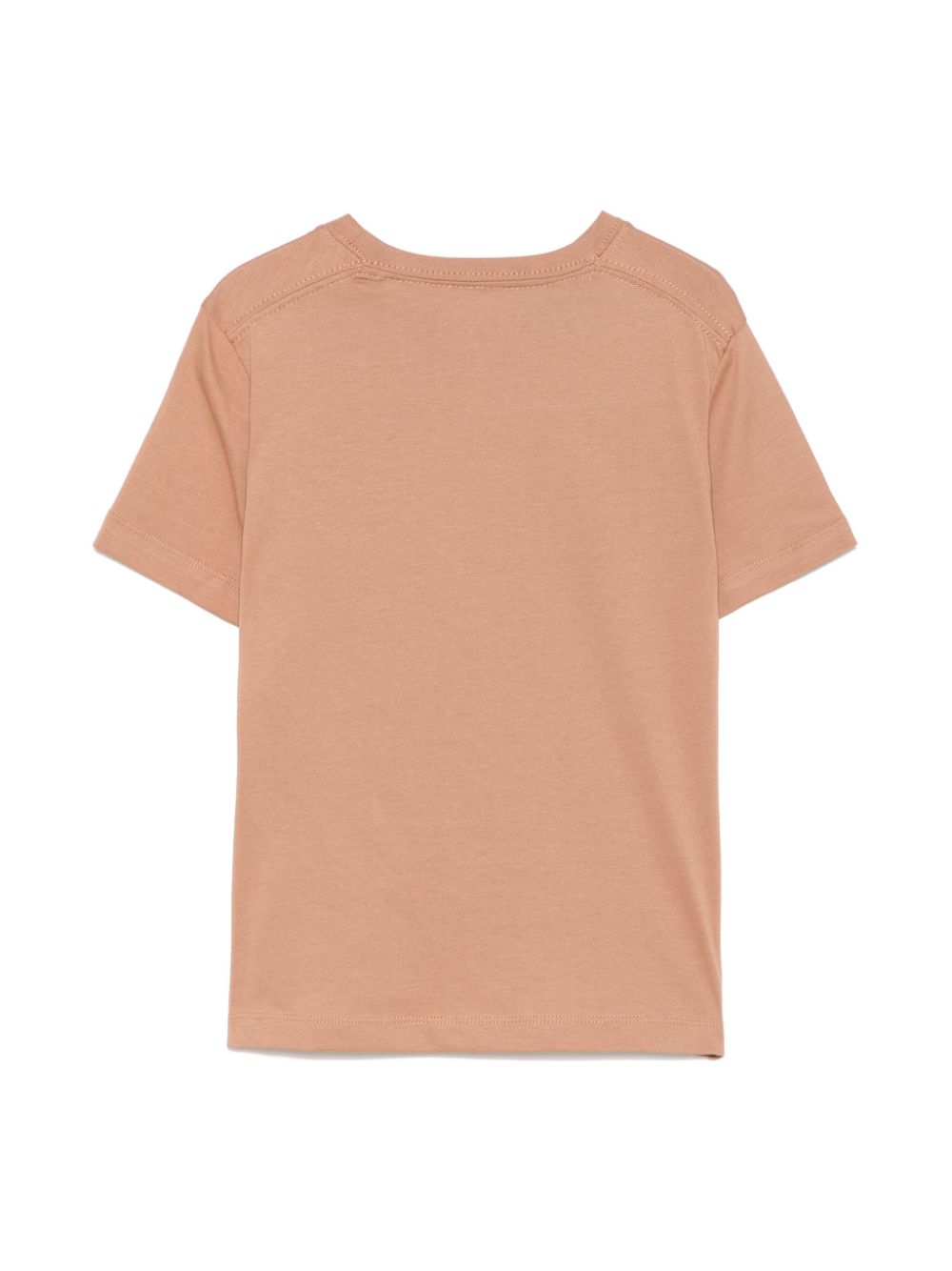 T-shirt con applicazione per bambino Calvin Klein Kids marrone con orlo dritto - Rubino Kids