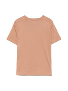 T-shirt con applicazione per bambino Calvin Klein Kids marrone con orlo dritto - Rubino Kids