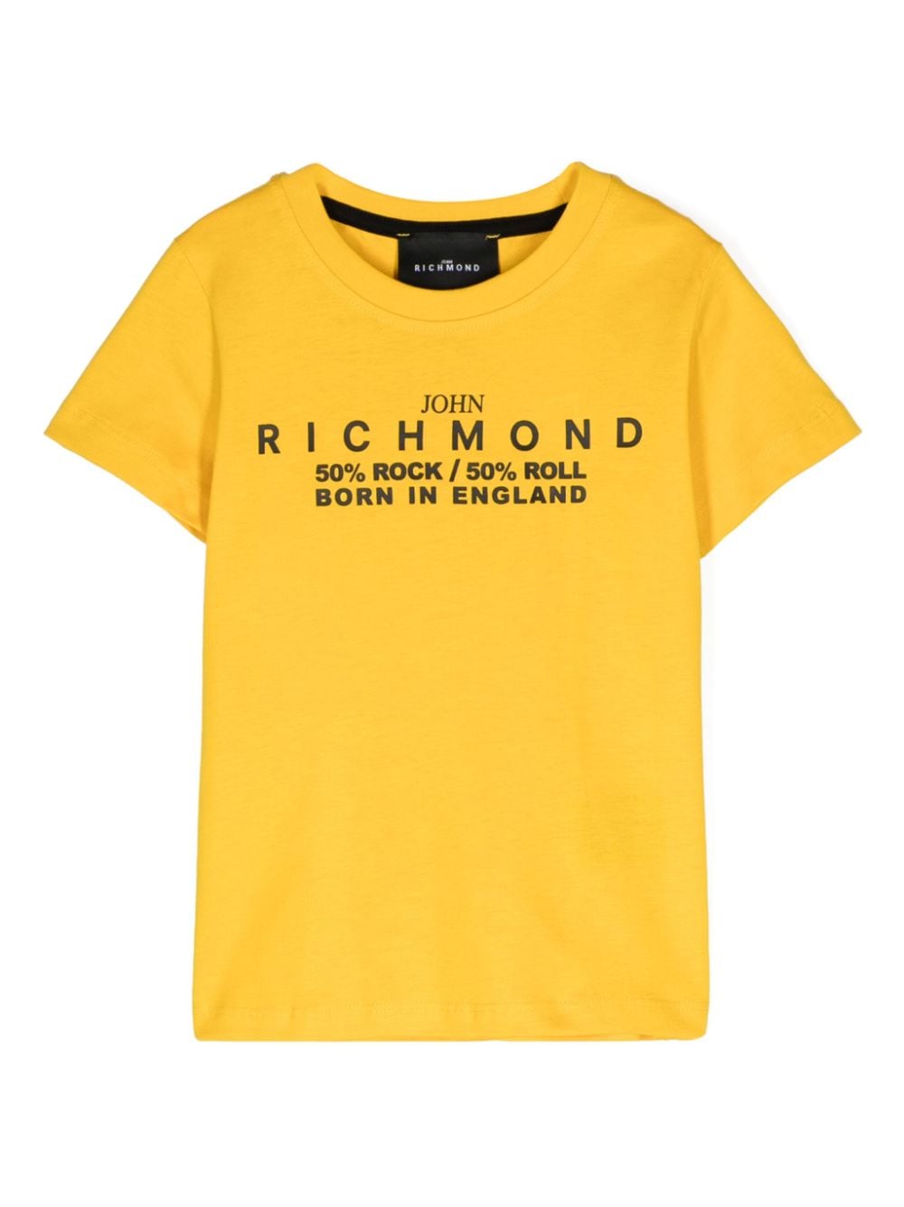 T-shirt con applicazione per bambino John Richmond Junior giallo con design senza fodera - Rubino Kids