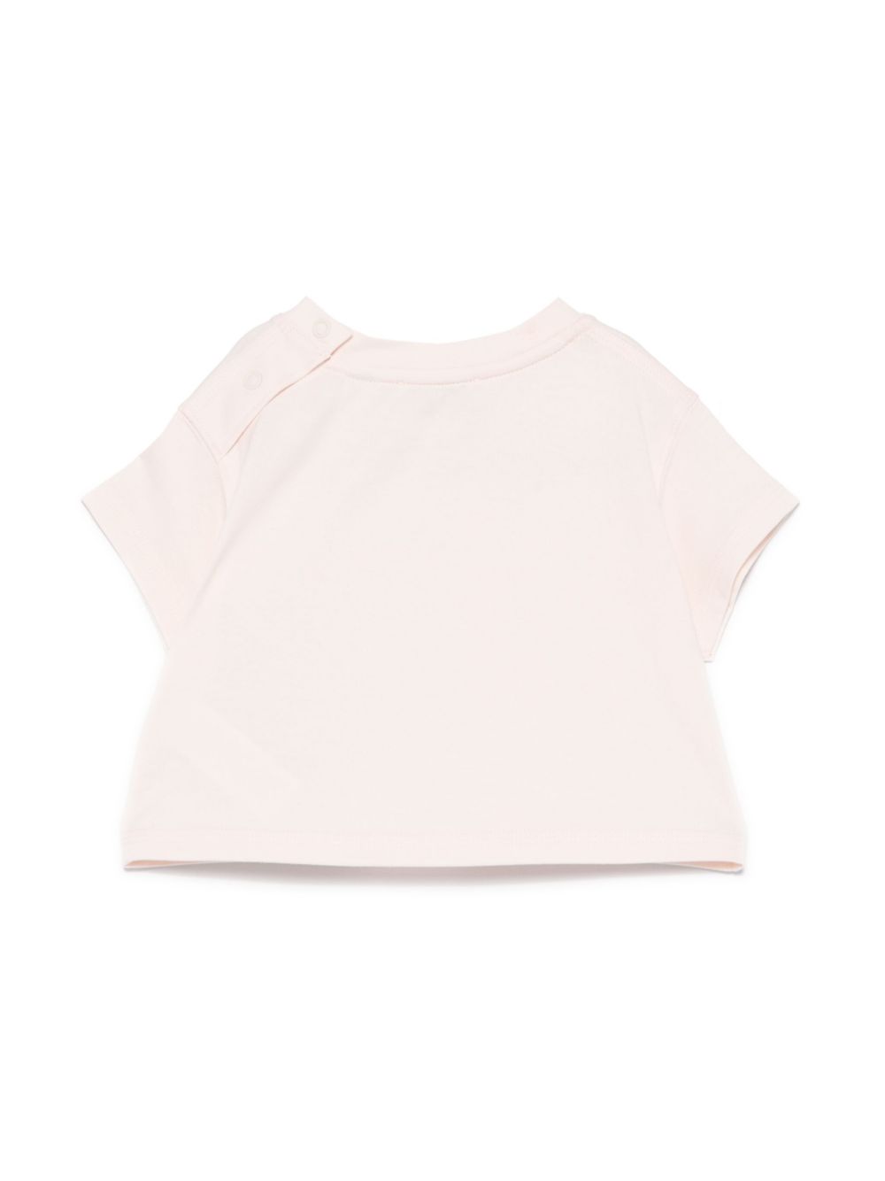 T-shirt con applicazione per neonata Burberry Kids rosa con girocollo - Rubino Kids