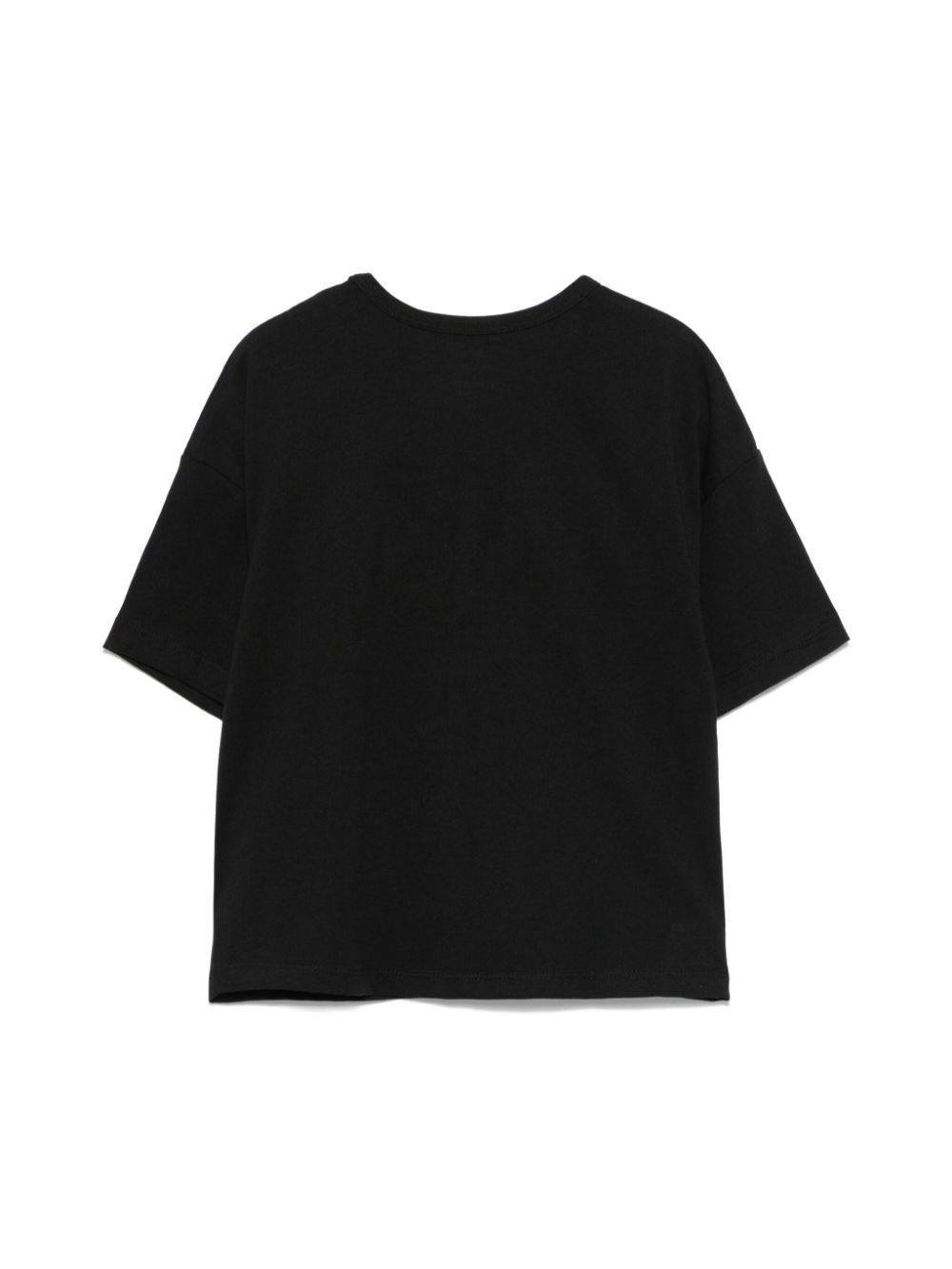 T-shirt con logo per bambina Calvin Klein Kids nero con orlo dritto - Rubino Kids