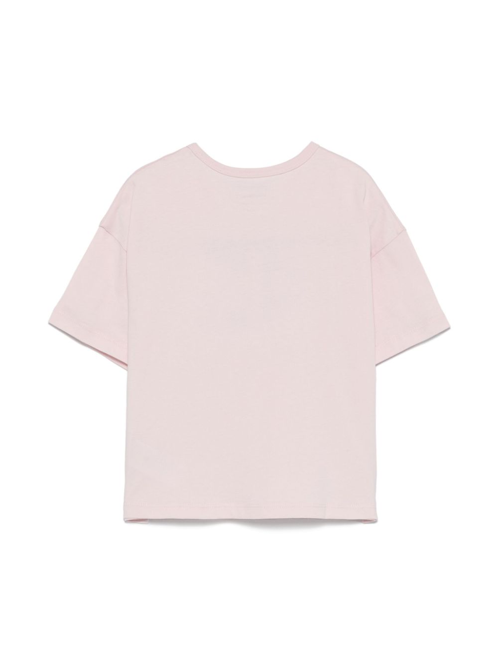 T-shirt con monogramma per bambina Calvin Klein Kids rosa con orlo dritto - Rubino Kids