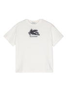 T-shirt con motivo Pegaso per bambino ETRO KIDS bianco con girocollo - Rubino Kids