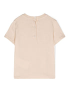 T-shirt con patch per neonato Fendi Kids beige con girocollo - Rubino Kids