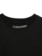 T-shirt con ricamo per bambino Calvin Klein Kids nero con orlo dritto - Rubino Kids