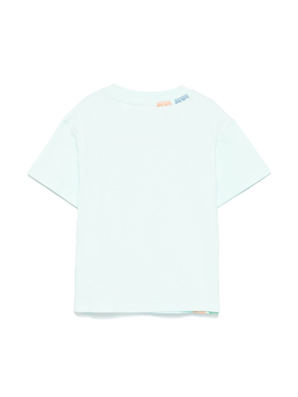 T-shirt con ricamo per bambino Palm Angels Kids azzurro con girocollo - Rubino Kids