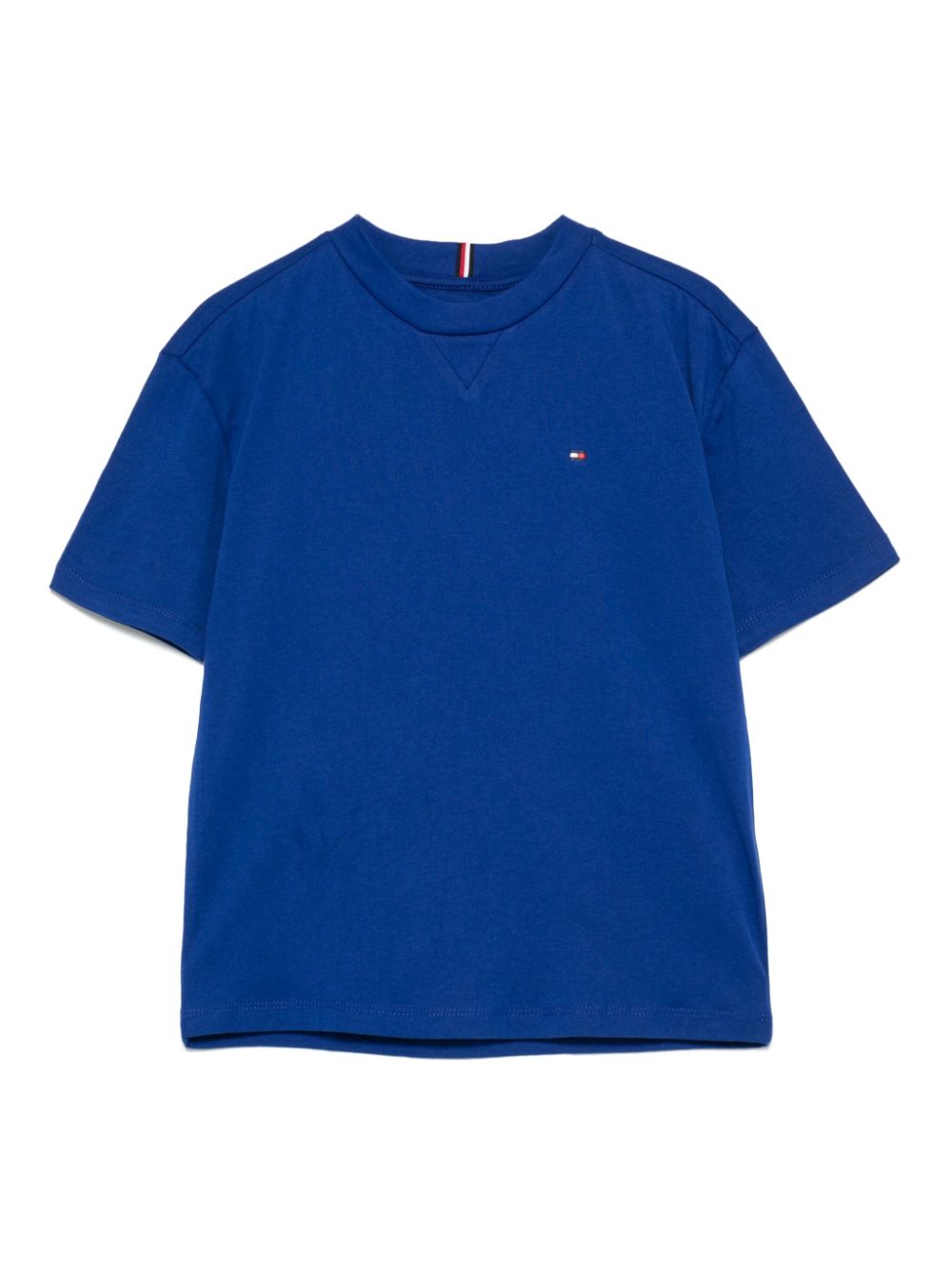 T-shirt con ricamo per bambino Tommy Hilfiger Junior blu con girocollo - Rubino Kids