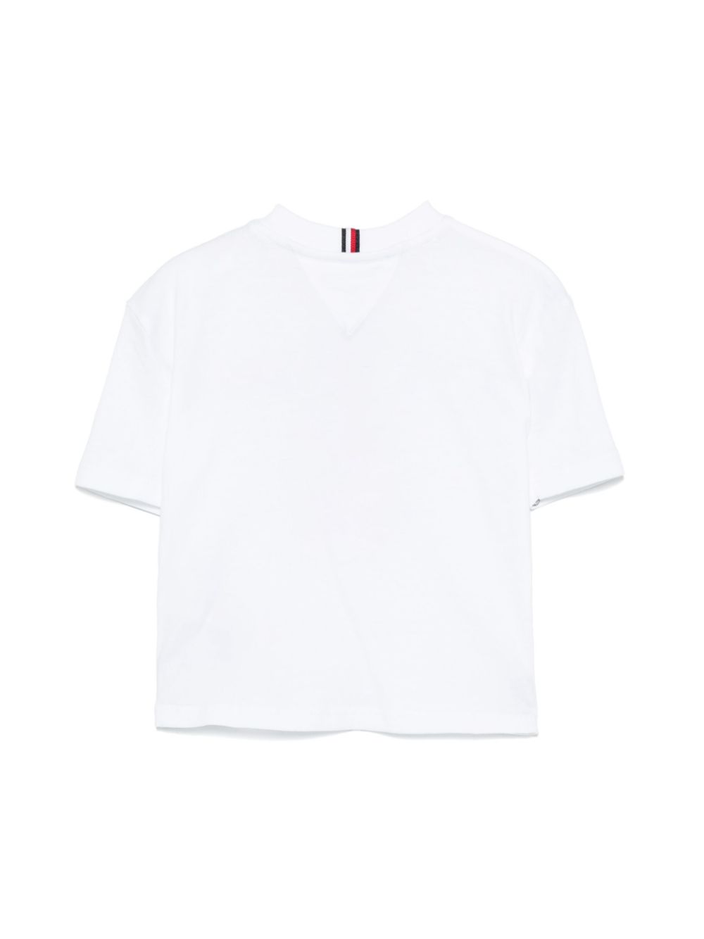 T-shirt con ricamo per neonato Tommy Hilfiger Junior bianco con girocollo - Rubino Kids