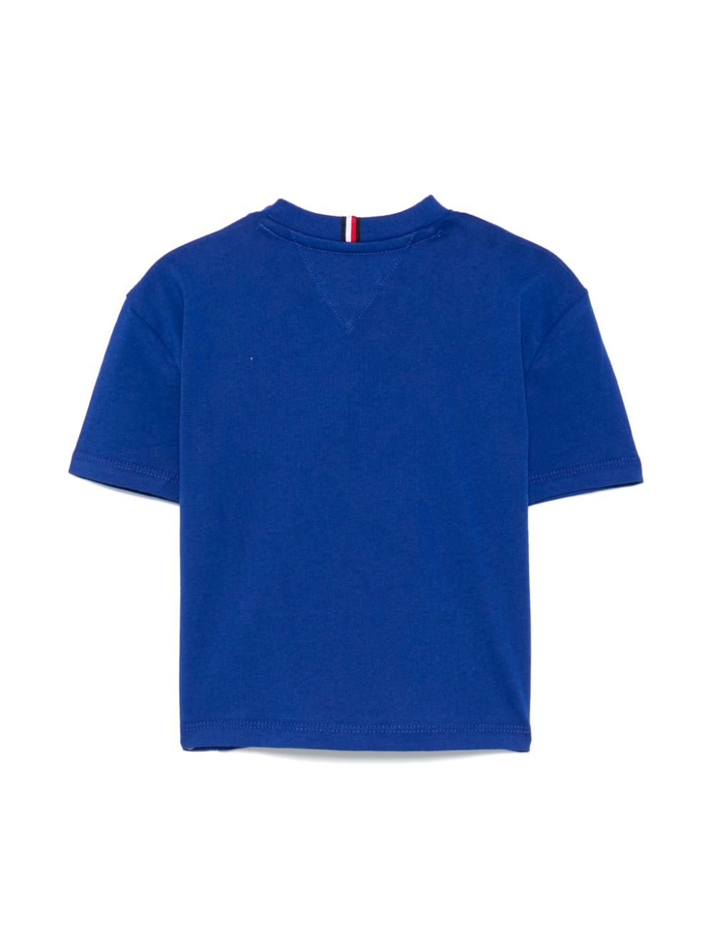 T-shirt con ricamo per neonato Tommy Hilfiger Junior blu con girocollo - Rubino Kids