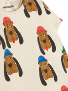 T-shirt con stampa Bloodhound - Rubino Kids