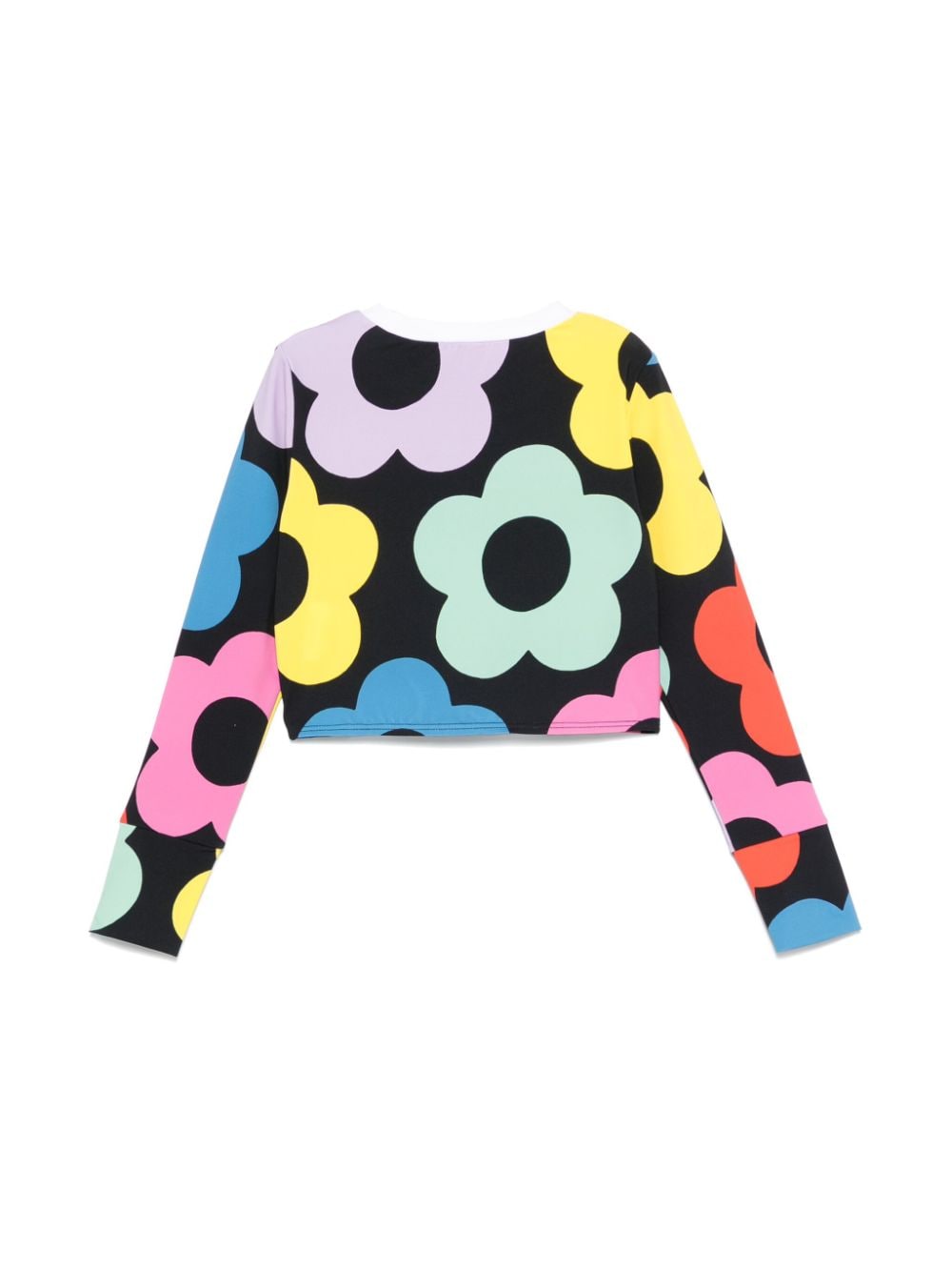 T-shirt con stampa floreale per bambina Stella McCartney Kids nera con design elasticizzato - Rubino Kids