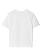 T-shirt con stampa fragola per bambino Burberry Kids bianco con girocollo - Rubino Kids