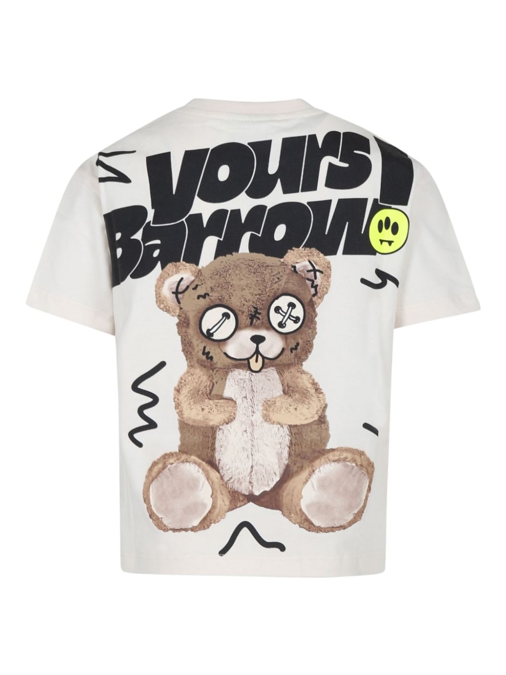 T-shirt con stampa grafica per bambino Barrow kids bianco con girocollo - Rubino Kids