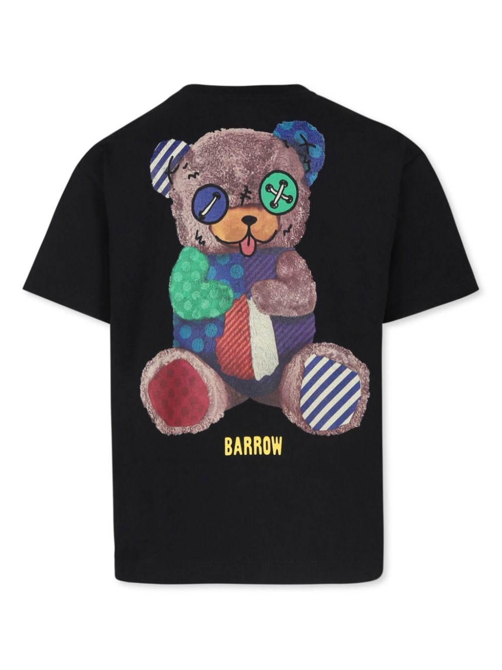 T-shirt con stampa grafica per bambino Barrow kids nero con girocollo - Rubino Kids