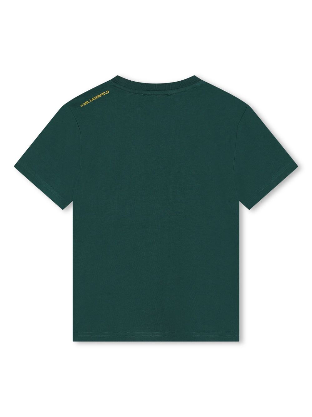 T-shirt con stampa grafica per bambino Karl Lagerfeld Kids verde con trama jersey - Rubino Kids