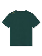 T-shirt con stampa grafica per bambino Karl Lagerfeld Kids verde con trama jersey - Rubino Kids