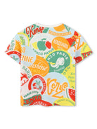 T-shirt con stampa grafica per bambino Kenzo Kids multicolor con orlo dritto - Rubino Kids