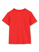 T-shirt con stampa grafica per neonato Kenzo Kids rosso con orlo dritto - Rubino Kids