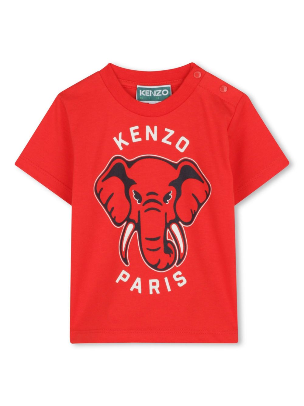 T-shirt con stampa grafica per neonato Kenzo Kids rosso con orlo dritto - Rubino Kids