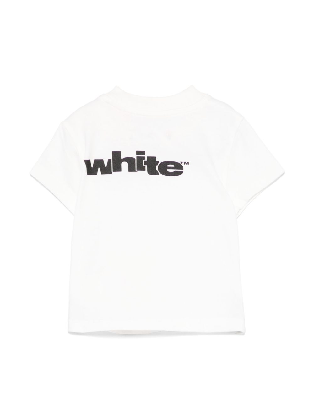 T-shirt con stampa grafica per neonato Off - White Kids bianco con orlo dritto - Rubino Kids