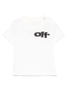 T-shirt con stampa grafica per neonato Off - White Kids bianco con orlo dritto - Rubino Kids