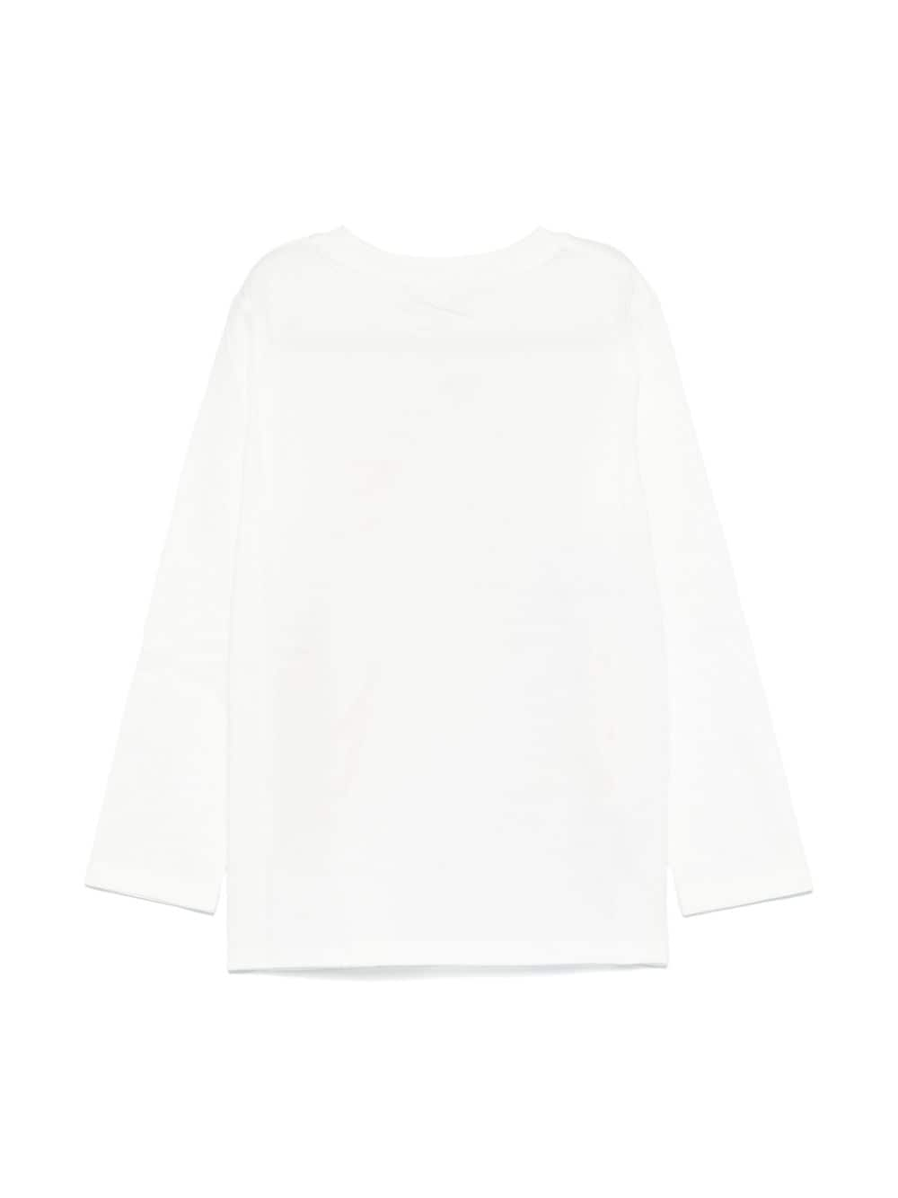 T-shirt con stampa illustrazione per bambina Stella McCartney Kids bianca con maniche lunghe - Rubino Kids