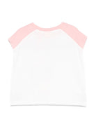 T-shirt con stampa logo per bambina Off - White Kids bianco con girocollo - Rubino Kids