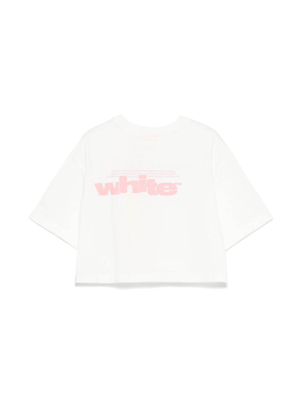 T-shirt con stampa logo per bambina Off - White Kids bianco con maniche corte - Rubino Kids