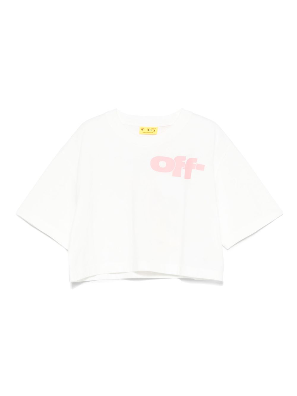 T-shirt con stampa logo per bambina Off - White Kids bianco con maniche corte - Rubino Kids